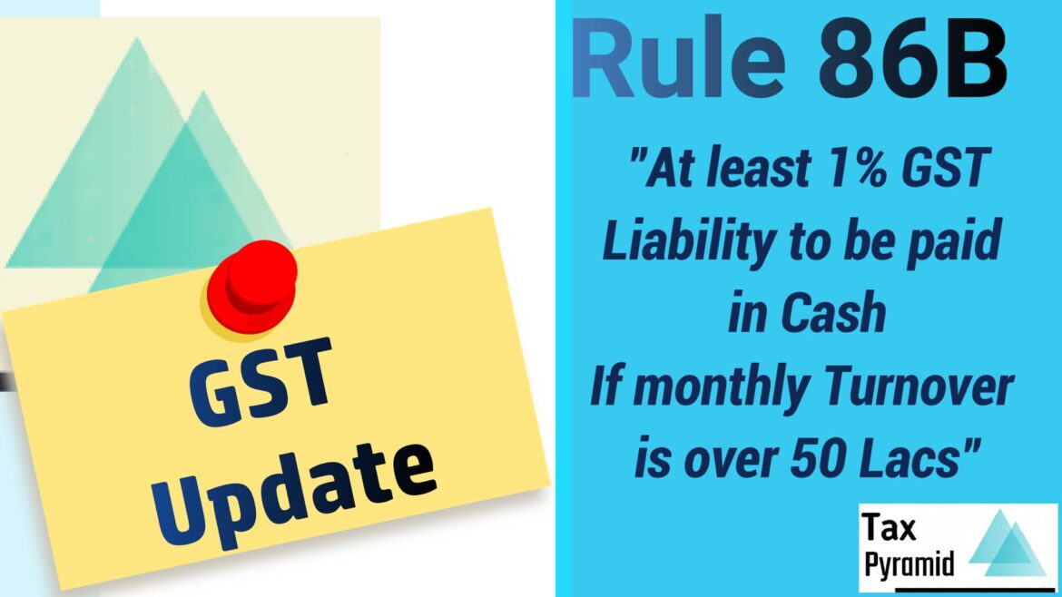 What is Rule 86B? Restriction on Use of ITC